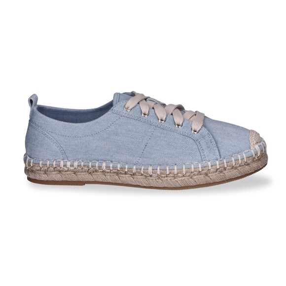 Time and Tru Womens Espadrille Sneakers Size 9.5 Denim Lace Up Lightweight Flats - Picture 5 of 6